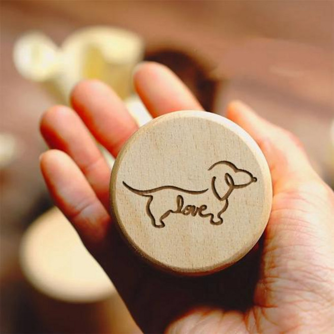 강아지유골함 장례식 개 인쇄 나무 조각 모피 머리 기념 상자 치아 저장 애완 동물 애호가를 위한 항아리 선물, LS164205-A037WD, 1개