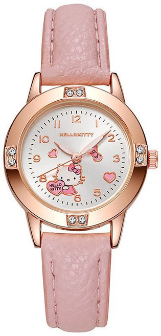 시나모롤 캐릭터 원형 큐빅 야광 다이얼 여성 가죽 쿼츠시계 선물 손목시계 +Integrated International Trade Co. Ltd 머리핀