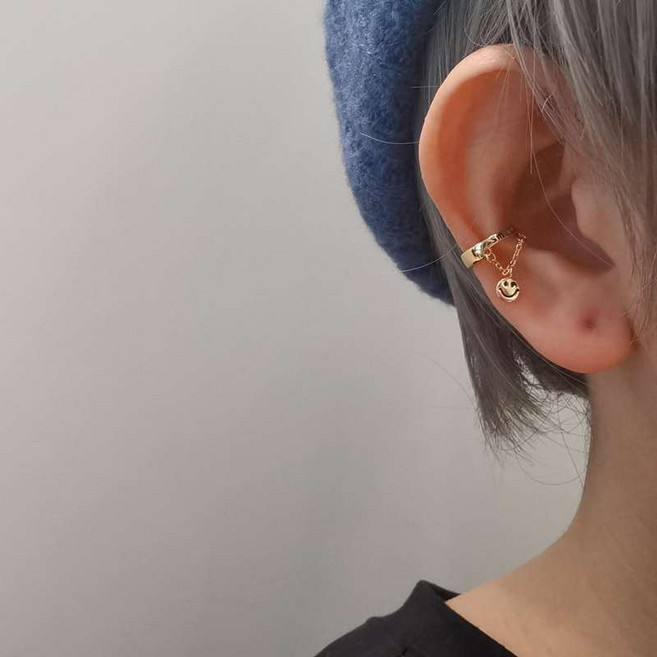 남성 패션 악세사리 귀걸이 스마일 팬던트 귀찌 귀걸이