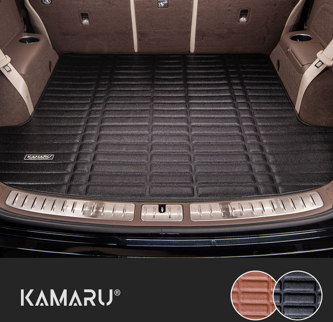 카마루 전차종 가죽 트렁크매트 자동차매트 카매트 발매트, 블랙, 블랙