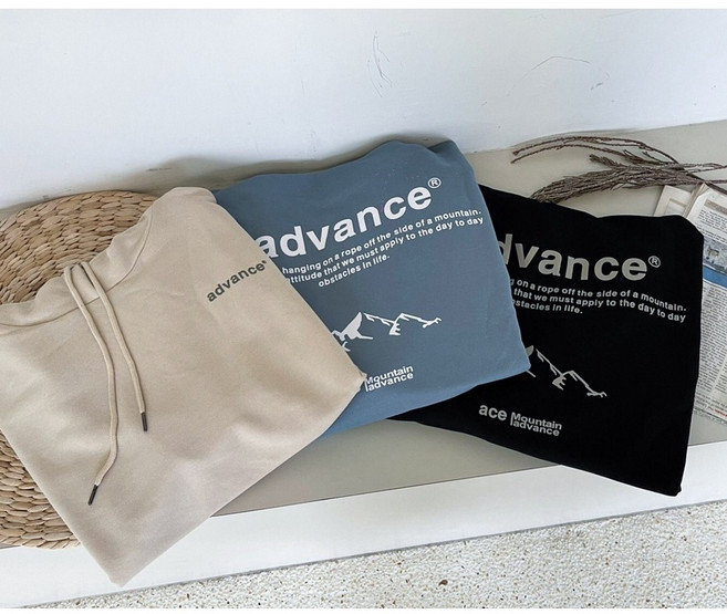 ADVANCE 山脈帽T 落肩寬鬆 情侶款