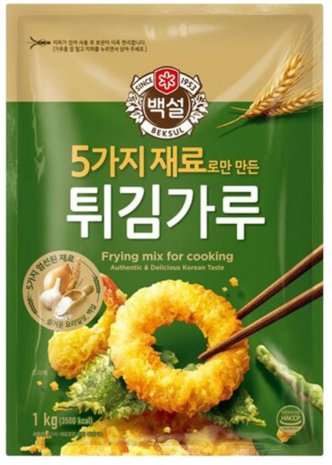 백설 자연재료 튀김가루, 1kg, 3개