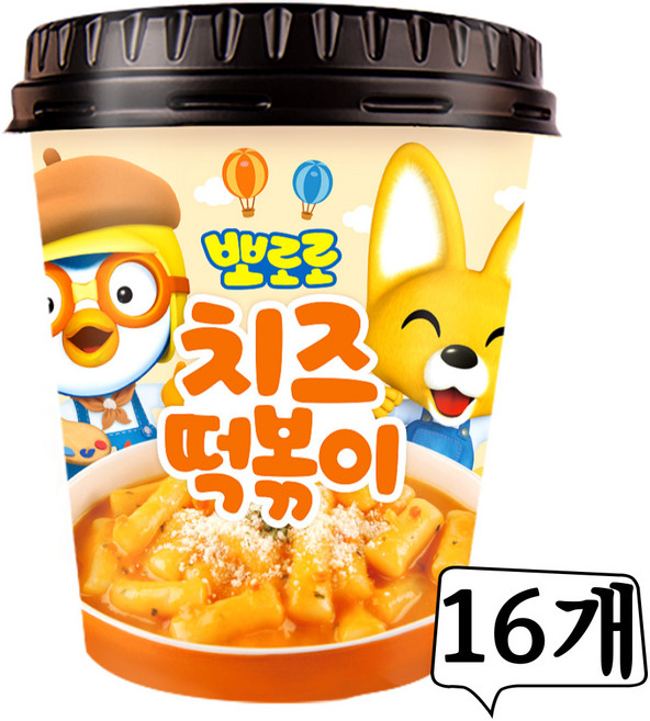 뽀로로떡볶이 치즈맛 110g, 16개