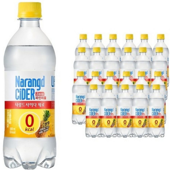 나랑드사이다 제로 파인애플, 500ml, 24개