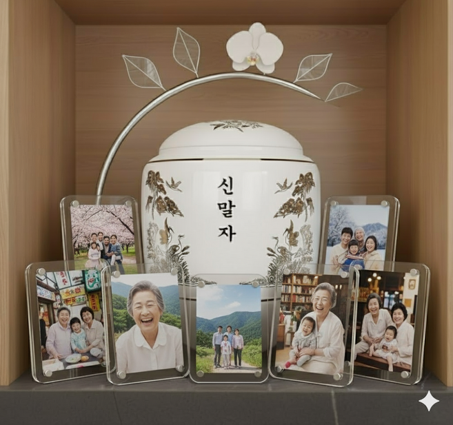 픽스캐치 미니 아크릴 납골당 추모 액자, 1개, 투명