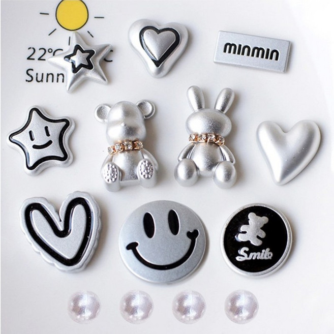 실버라인 아쿠아실내화 꾸미기 14종 파츠 세트