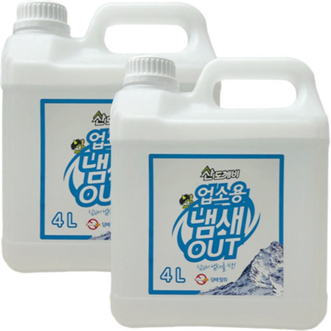산도깨비 업소용 냄새 OUT 담배냄새 탈취제거제 4000ml, 4L, 2개