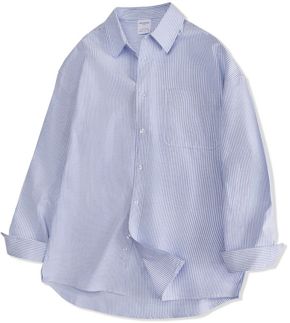 팀스핏(품질보증) 남녀공용 시티보이 옥스포드 빅사이즈 오버핏 베이직 긴팔 셔츠 남방