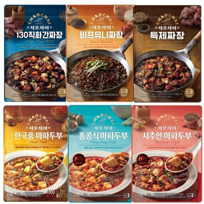 차오차이 간짜장 특제짜장 한국풍마파두부 각 1분조리, 1개, 180g