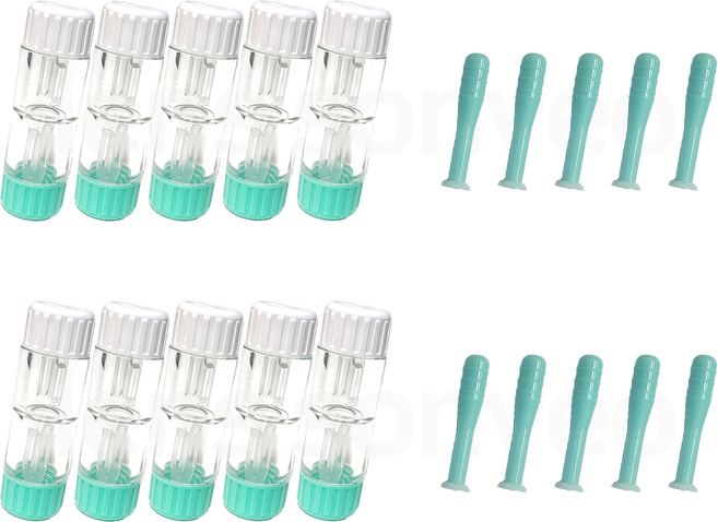 렌즈소녀 하드렌즈 케이스와 뽁뽁이, 10개, 민트