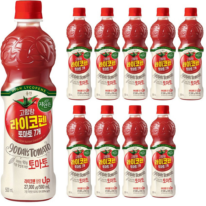 자연은 라이코펜 토마토, 500ml, 10개