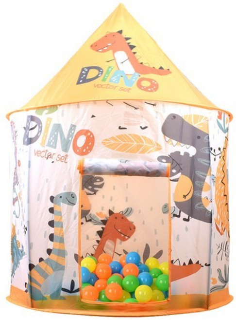 오즈토이 다이노 인디언 텐트 하우스 놀이집 + 볼풀공 50p 세트, 본품, 1세트