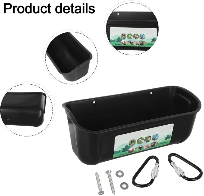 위생적인 걸이식 닭 모이통 깨끗한 환경을 조성하고 새에게 충분한 영양을 공급하도록 설계되었습니다., 02 Is black, 1