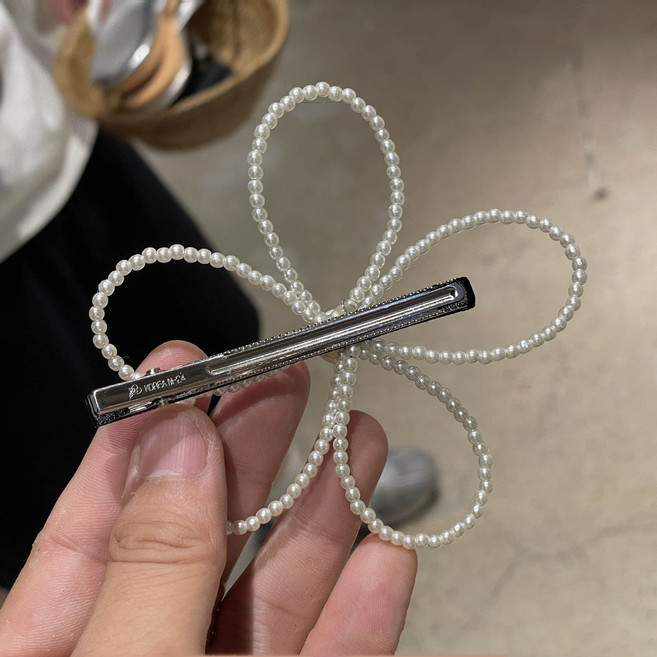 대인즈 큐빅 진주 헤어집게핀