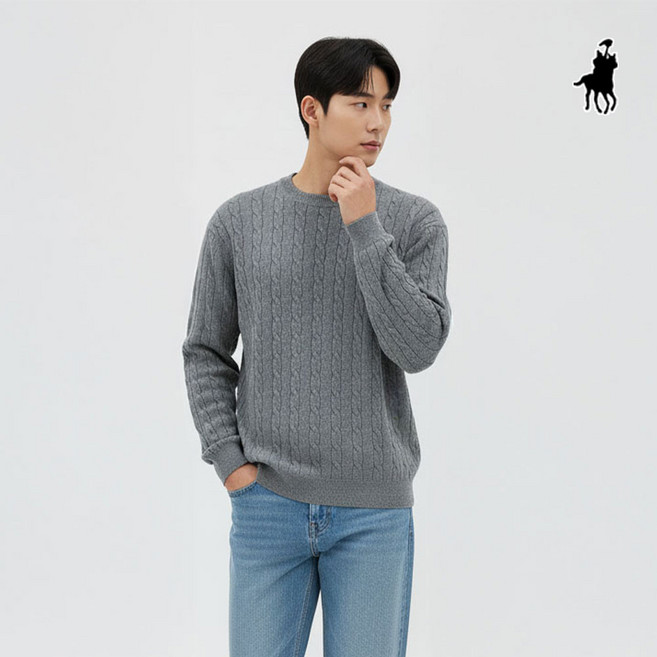 [빅히트 패션] 남성 케이블 꽈배기 니트 루즈핏 5color