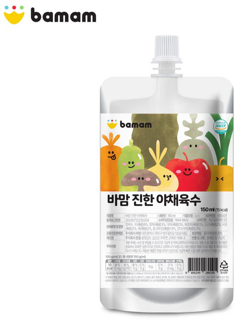 바맘 진한 야채육수 150ml x 15포, 15개