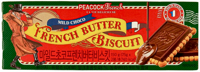 피코크 밀크초콜릿 버터비스킷150g, 150g, 3개