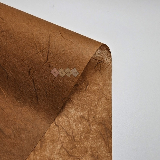 덕인 색 운용한지 Y 25g 64cm x 94cm 1장 닥70%, 25 밤색