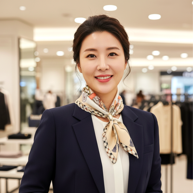 닥스 면실크 미니 쁘띠 스카프