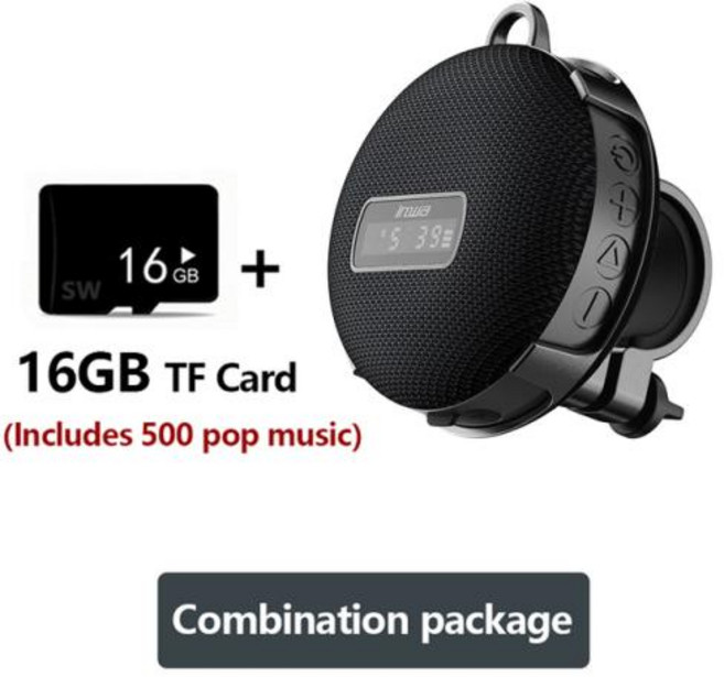 스피커 자전거 블루투스 휴대용 무선 고출력 디지털 디스플레이 야외 칼럼 방수 서브우퍼 핸즈프리, 2) MZ508 black TF card, 한개옵션1