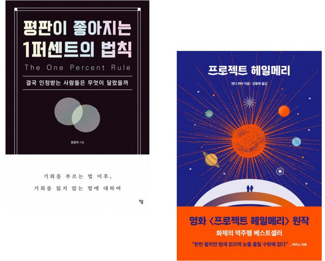 (조은지) 평판이 좋아지는 1퍼센트의 법칙 + (앤디 위어) 프로젝트 헤일메리 (전2권)