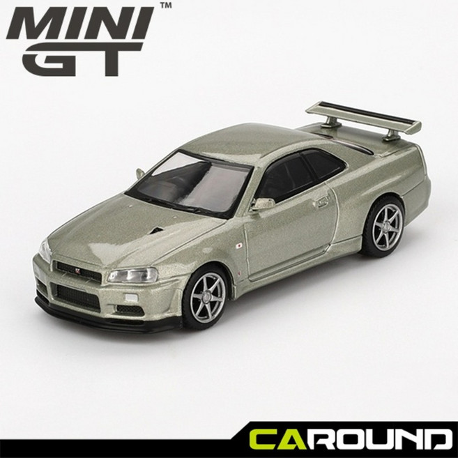 미니지티(1003) 1:64 닛산 스카이라인 GT-R (R34) V-Spec II 뉘르 - 밀레니엄 제이드, 1개, 1003