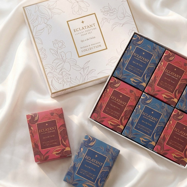 에끌라땅 향수비누 선물세트 6P 고급 퍼퓸 비누 집들이 선물, 6개입, 80g