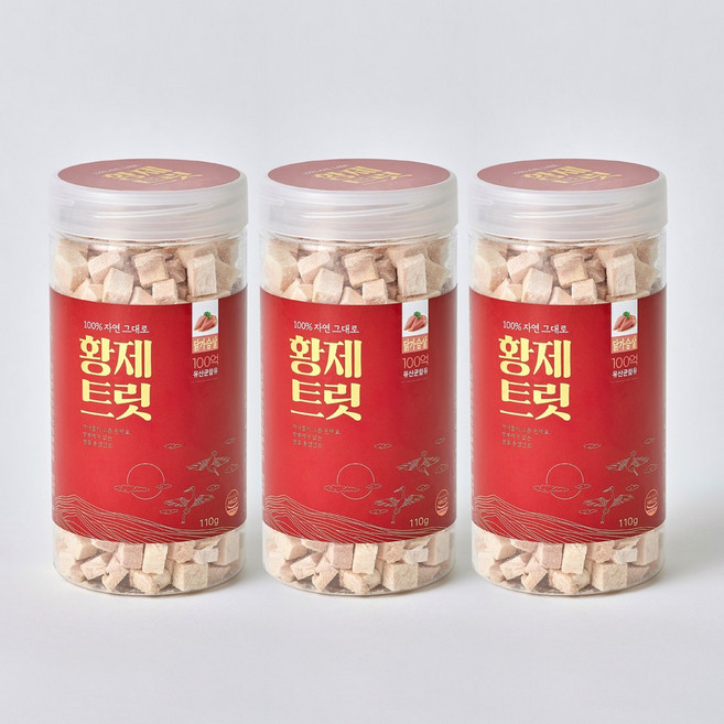 황제트릿 동결건조 유산균 간식, 3개, 110g, 닭가슴살