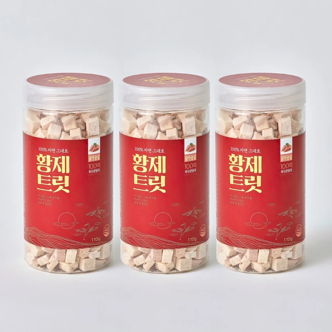 황제트릿 동결건조 유산균 간식, 3개, 110g, 닭가슴살 - 쿠팡