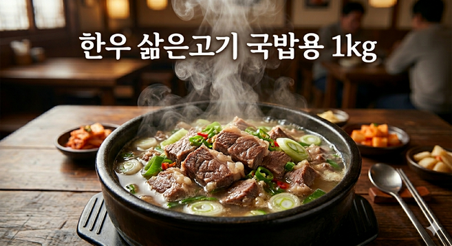 [4월한정가] 한우 삶은고기 국밥용 1kg, 1팩(1kg), 600g