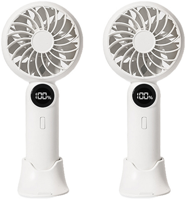 VIPFAN V04 휴대용 LED 선풍기 BLDC 모터, 화이트+화이트