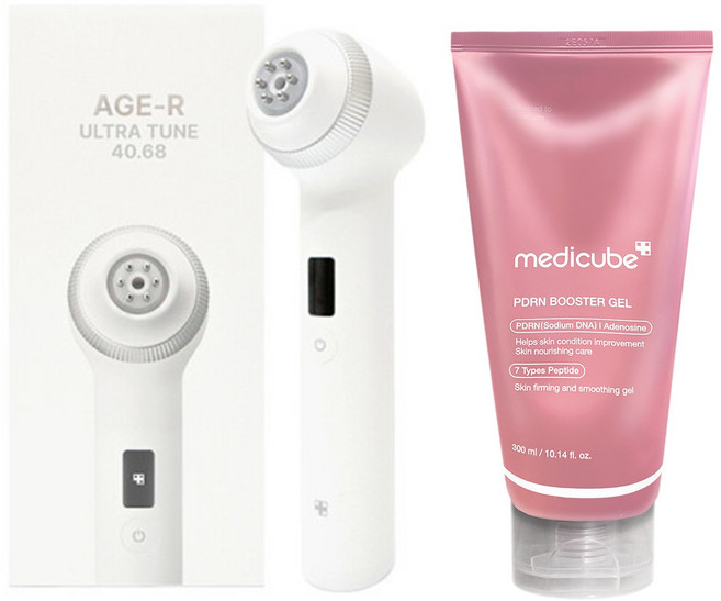 메디큐브 콜라겐 탄력 디바이스 에이지알 울트라튠 40.68 + PDRN 부스팅 젤 초음파 젤
