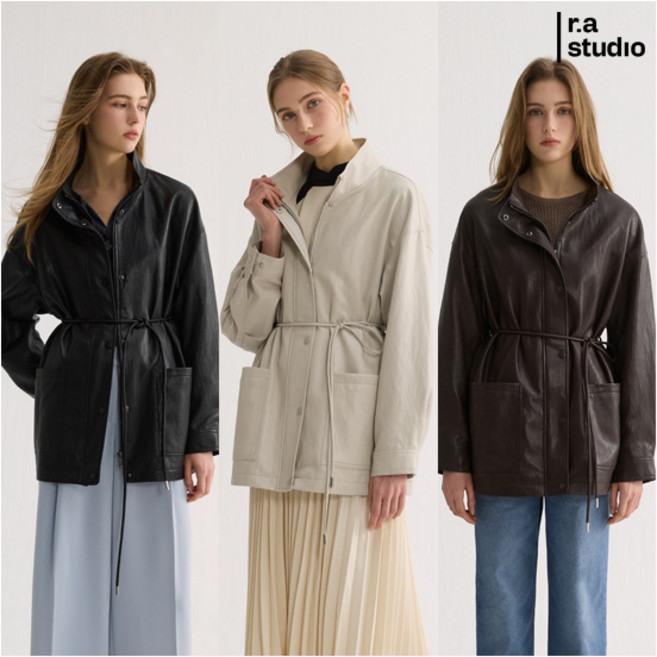 [라스튜디오] 26SS 여성 SYNTHETIC 실키레더 자켓