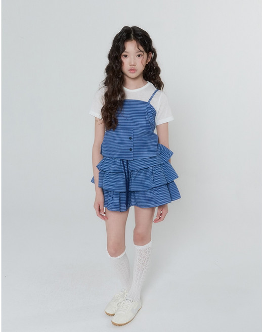 포크칩스 누아르뷔스티에+스커트 26여름 베이지 블루