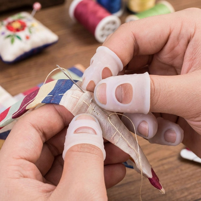 홈베리카 사무용 실리콘 손가락 골무, 10개, 화이트