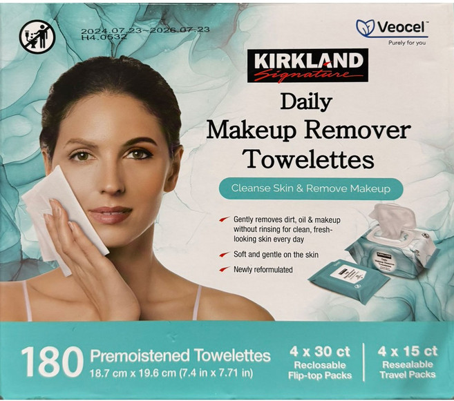 커클랜드 데일리 메이크업 리무버 티슈, 1세트, 180매입