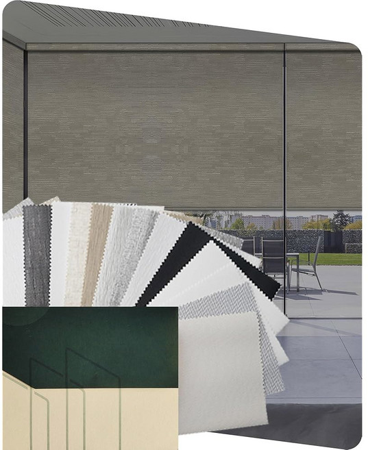 블랙아웃/라이트 신소재 스마트 리모컨 전동 롤러 쉐이드 거실용 블라인드 커튼