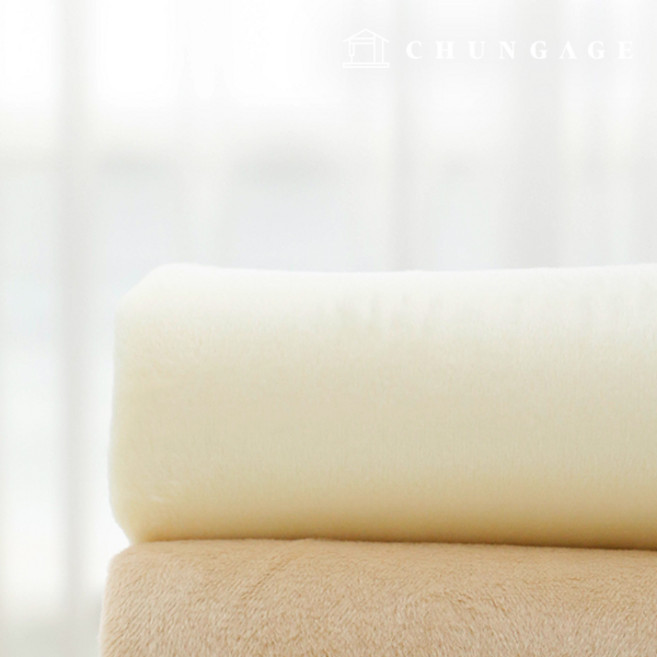 극세사 원단 인형원단 대폭 무지 겨울 천 컬러풀극세사 25종 한마, 02.크림, 1개