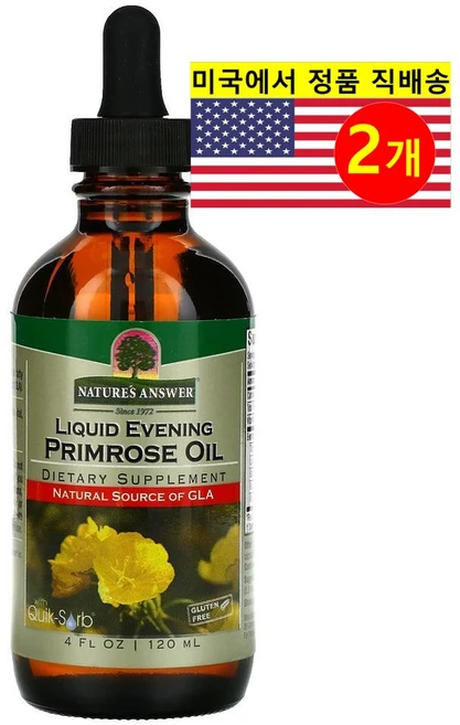 Nature's Answer 달맞이 꽃 오일 리퀴드 Evening Primrose Oil, 2개, 120ml - 쿠팡