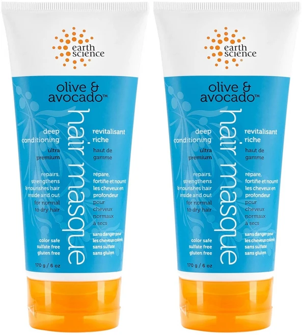 EARTH SCIENCE 얼스사이언스 올리브 앤 아보카도 딥 컨디셔닝 헤어 마스크 170g x 2개 - 쿠팡