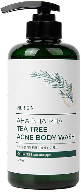 뉴리진 아하 바하 파하 티트리 아크네 등드름 바디워시, 500g, 1개