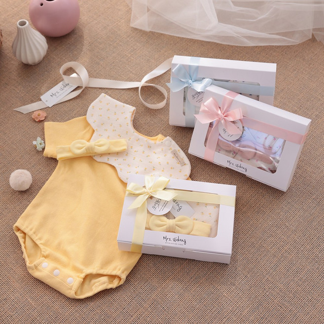 [출산백일선물] 우이동금손 블레스 베이비 반팔세트 (선물포장)