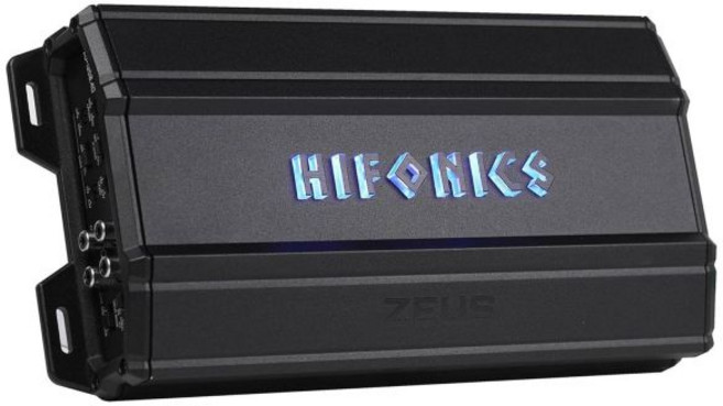 Hifonics 자동 켜기 Zeus Delta 1 350 W 소형 4 채널 니켈 도금 모바일 카오디오 증폭기 ZD-1350.4D 블랙, 1개