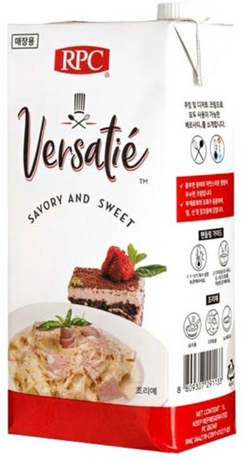 RPC 베르사띠 휘핑크림, 3개, 1L