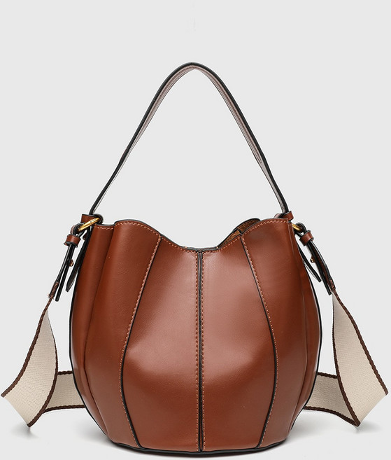 자라 여성가방 톱스티칭 버킷백 숄더백 2종컬러 브라운 블랙