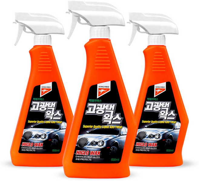 캉가루 고광택왁스 500ml 3개