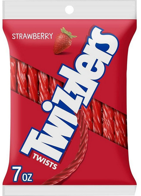 TWIZZLERS Twists 딸기 맛 감초 스타일 캔디 백 198.4g(7온스)