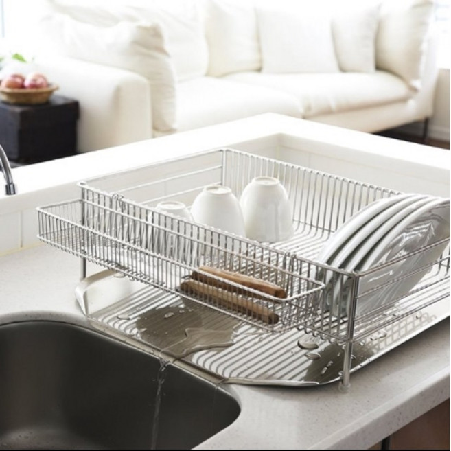 소코데코 올스텐 물빠짐 식기건조대 라바제 1단 그릇정리대