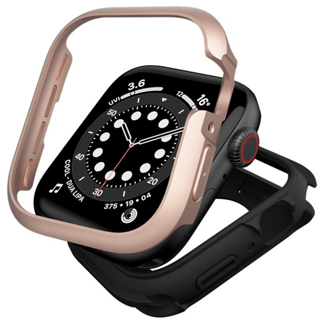 SwitchEasy Odyssey Apple Watch 金屬保護殼, 玫瑰金(霧面),44mm, 1個