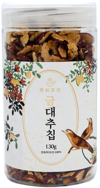 쌍화다방 우리땅 국산 대추칩 프리미엄 금대추칩 슬라이스, 130g, 1개